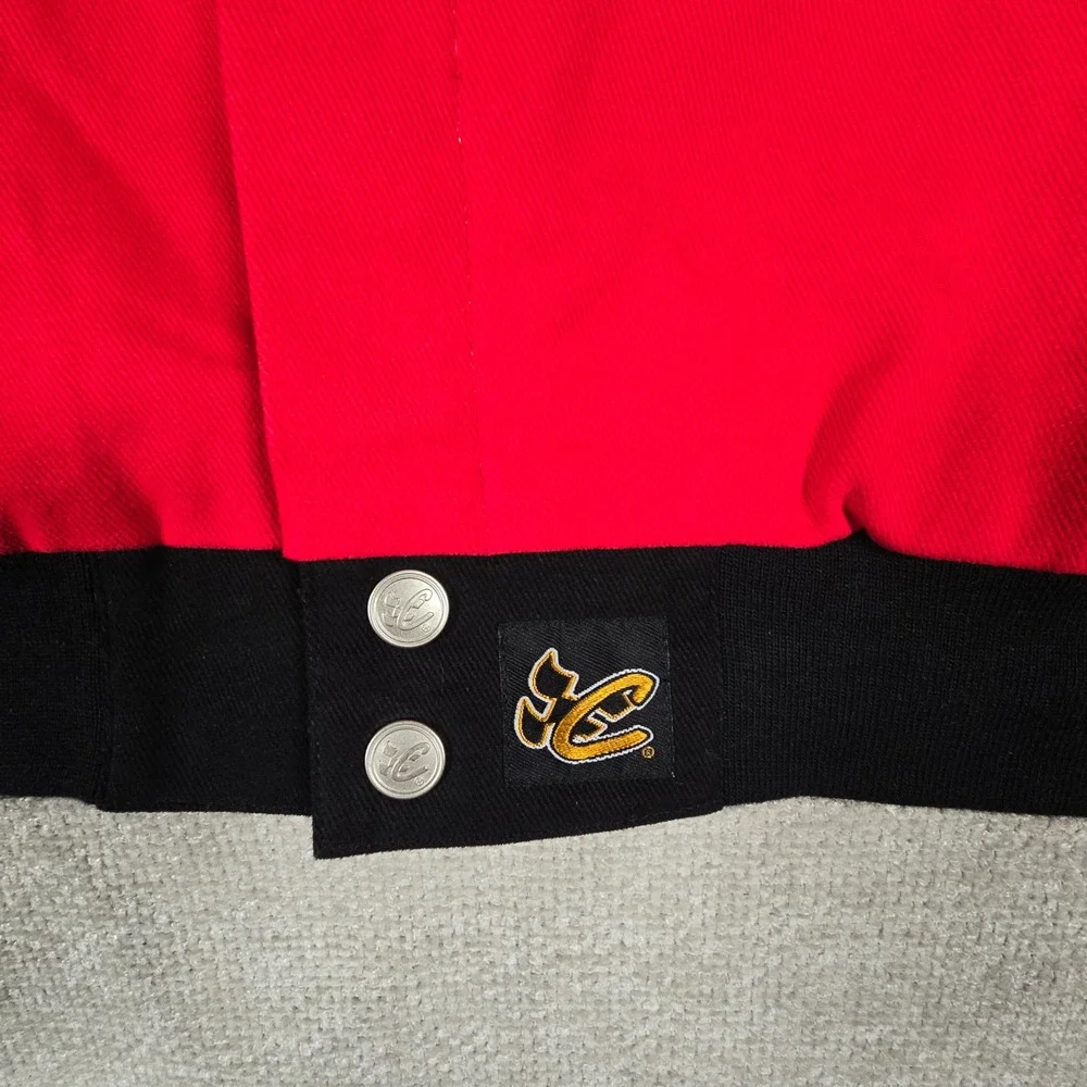 Chase Authentics Budweiser NASCAR Racing Jacket Red Cotton XXL Winston Cup Snap